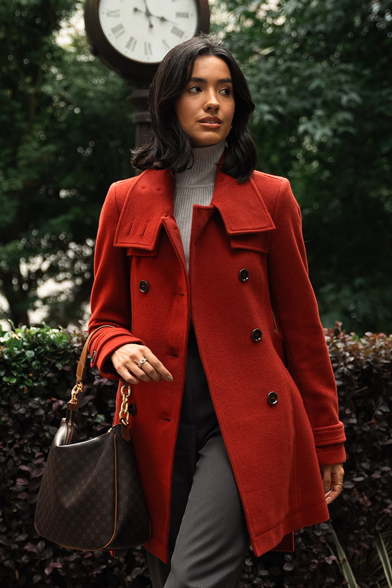 Lã Batida Casacos Sobretudo Feminino Casaco Feminino Alongado Lã