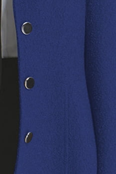 Casaco de lã bouclê gola ampla azul
