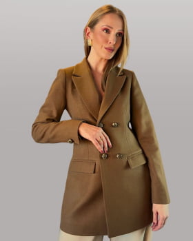 Blazer de lã transpassado  - Cópia (1)