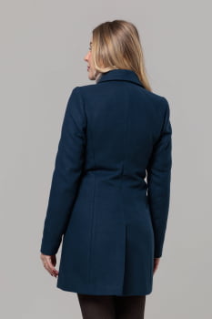 Casaco de lã estilo blazer alongado 