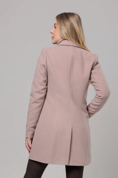 Casaco de lã estilo blazer alongado