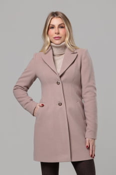 Casaco de lã estilo blazer alongado