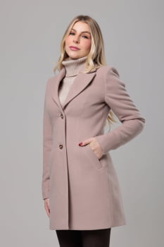 Casaco de lã estilo blazer alongado
