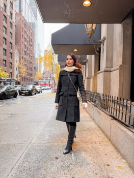 Casaco de lã Espinha de peixe