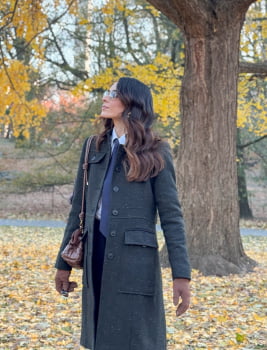 Casaco de lã Espinha de peixe