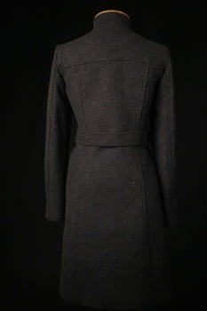 Casaco de lã Espinha de peixe-Cinza grafite