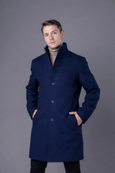 Casaco masculino com recortes azul Casaco masculino com recortes azul