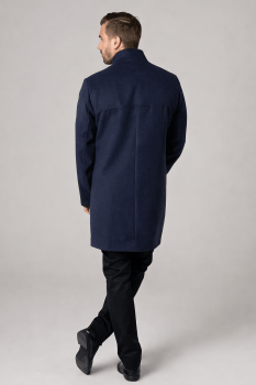 Casaco masculino com recortes azul